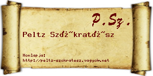 Peltz Szókratész névjegykártya